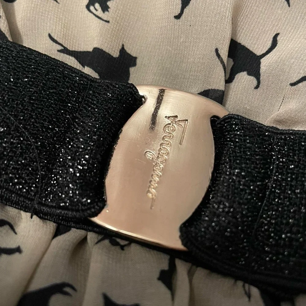 Ferragamo belted shirt with fun cat pattern - Picture 2 of 4